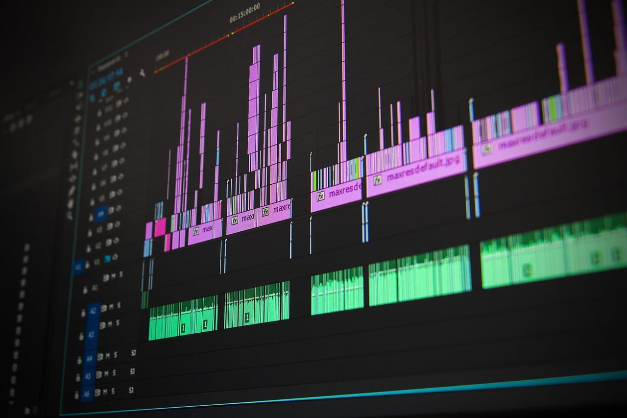 Editing the opening films in the studio, two weeks before the festival.